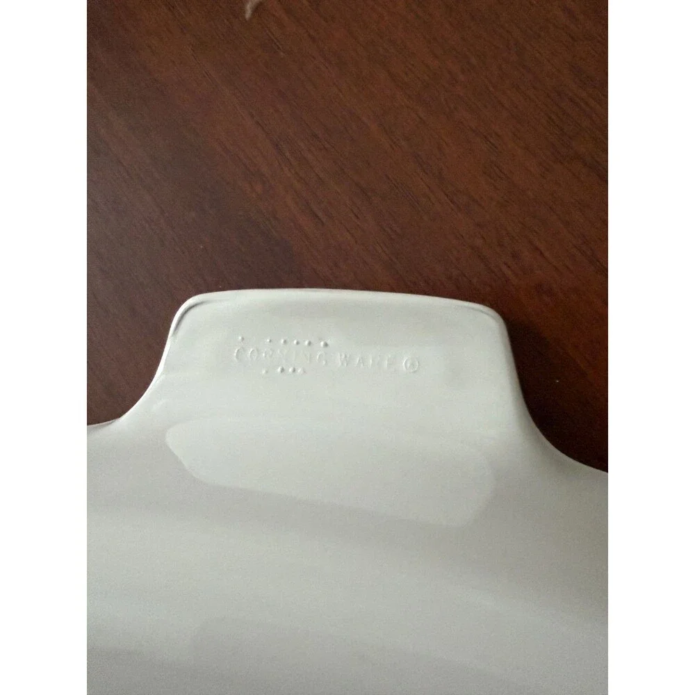 Vintage CorningWare White Floral Square Baking Dish Set of 4 w/ Handles 6.5in